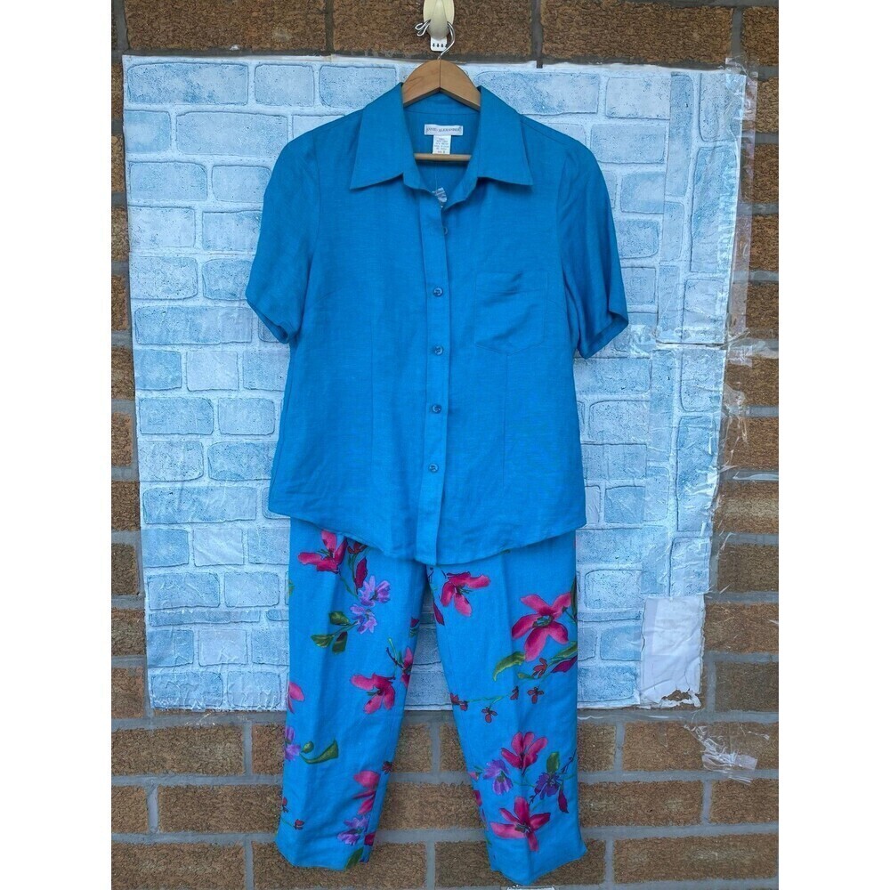 Annie Alexander linen blend resort wear 2 piece set size 8/medium